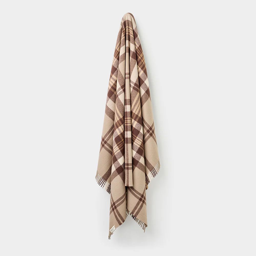 Tasman Tartan Camp Blanket in Maria Tan - Image 3