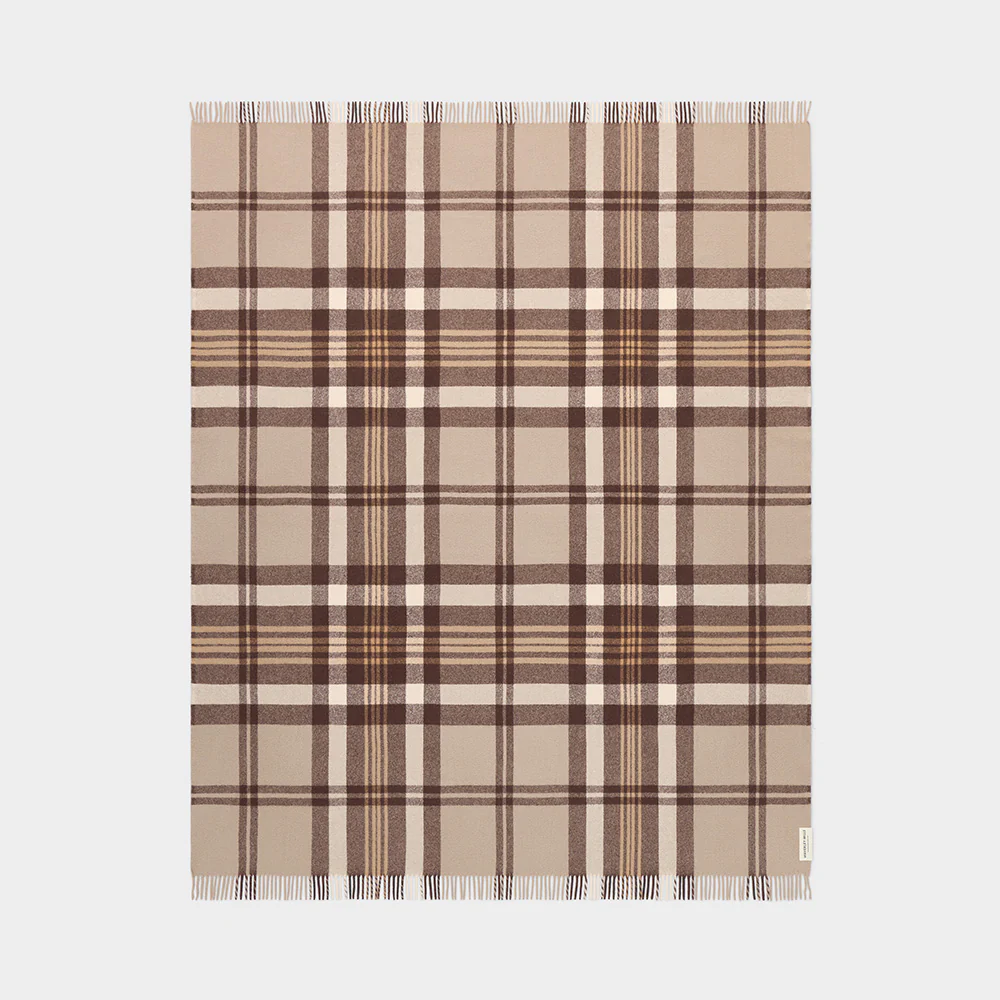 Tasman Tartan Camp Blanket in Maria Tan - Image 4