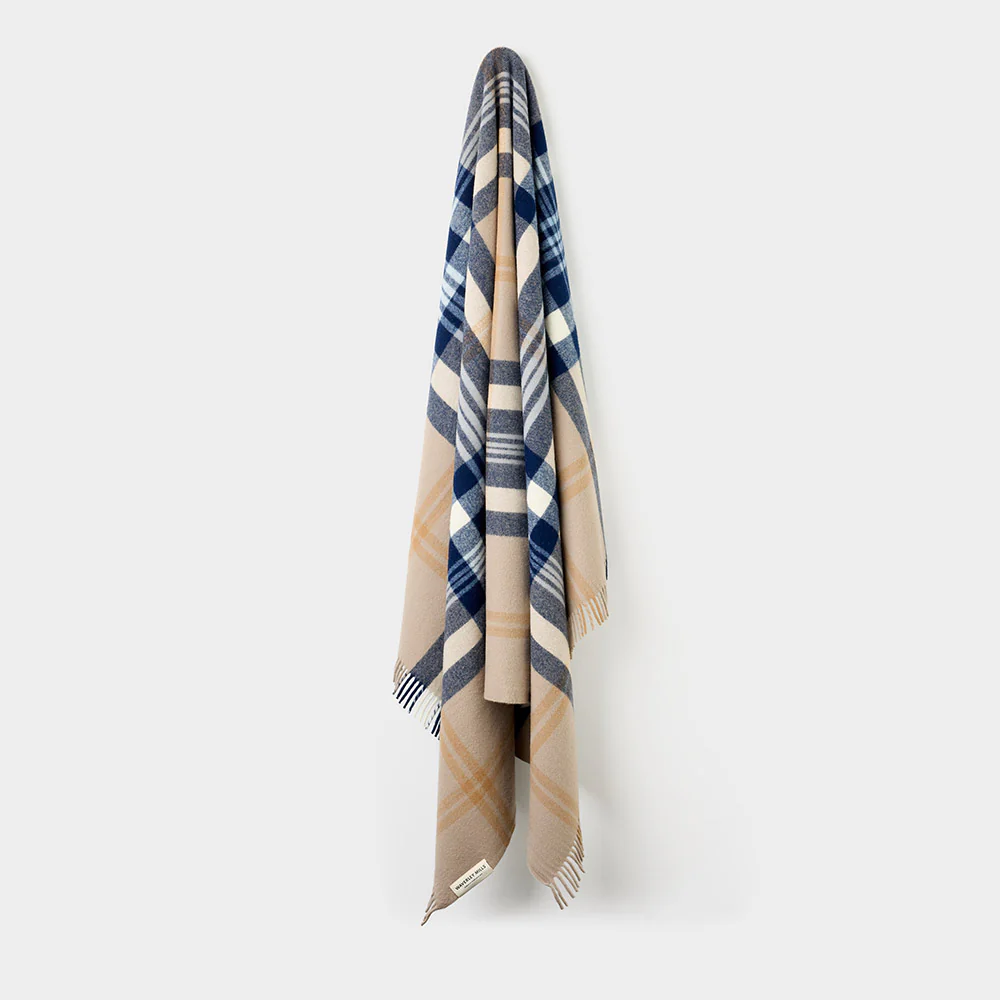 Tasman Tartan Camp Blanket in Straits Blue - Image 3