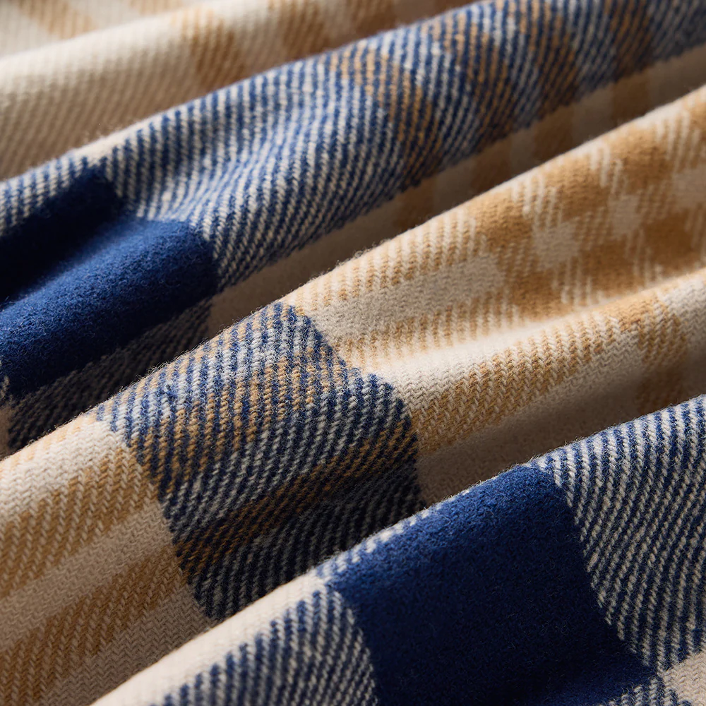 Tasman Tartan Scarf in Straits Blue - Image 3